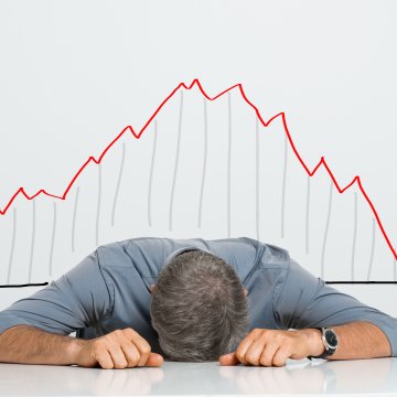 man disappointed graphs credit repair